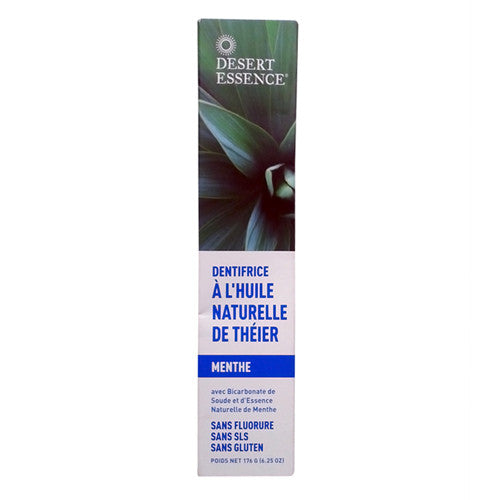 Desert Essence Natural Tea Tree Oil Toothpaste With Baking Soda, Mint - 6.25 Oz